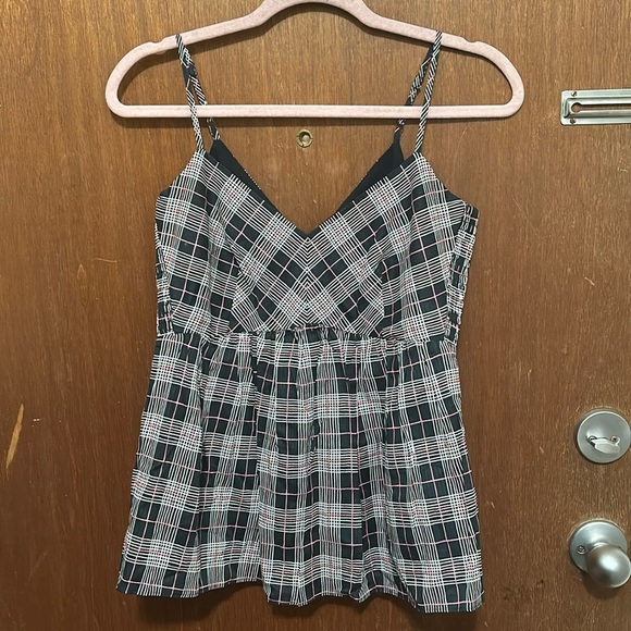 Club Monaco Tops - NWOT Club Monaco Plaid Peplum Cami